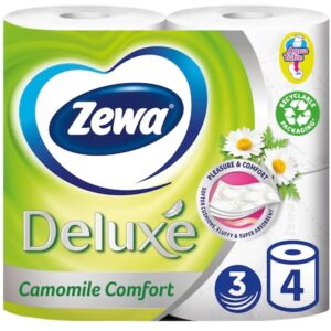 Hartie igienica Zewa Deluxe Camomile Comfort, 3 straturi, 4 role