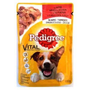 Hrana umeda pentru caini Pedigree Adult Vita & Ficat, plic 24 buc x 100g - Pret Online