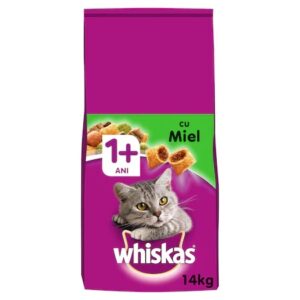 Hrana uscata pentru pisici Whiskas Miel, 14kg - Pret Online